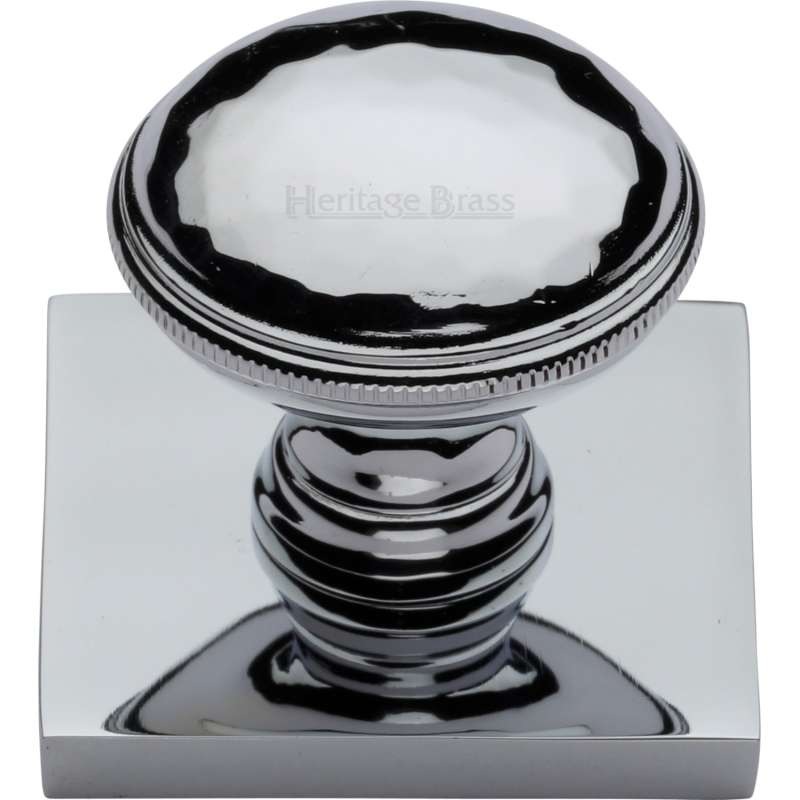 Heritage Diamond Cut Cabinet Knob SQ4545 Polished Chrome Broughtons