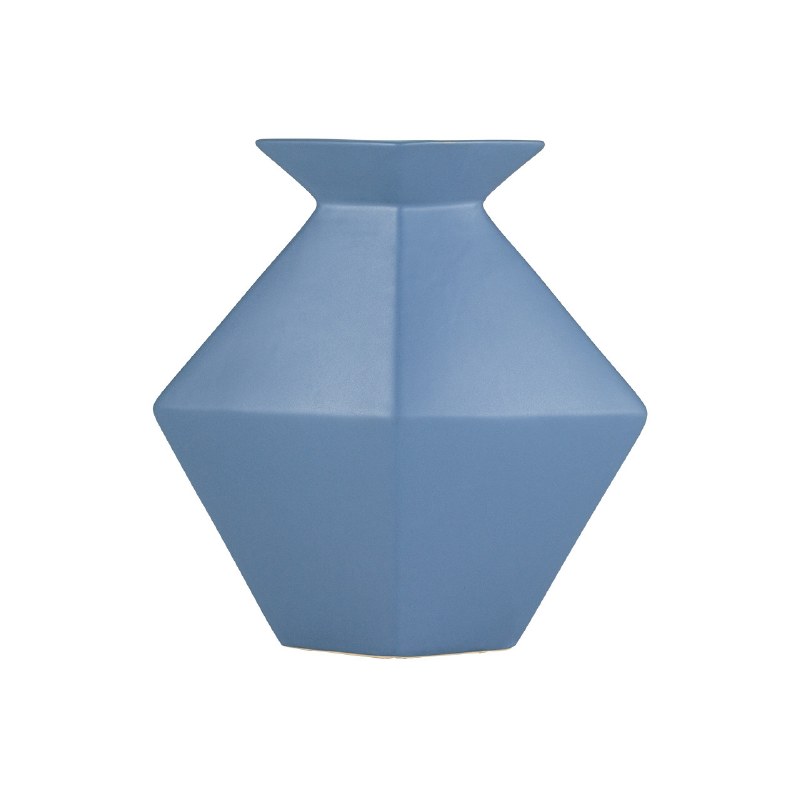 10 Blue Ceramic Geometric Vase Wilford Lee Home Accents