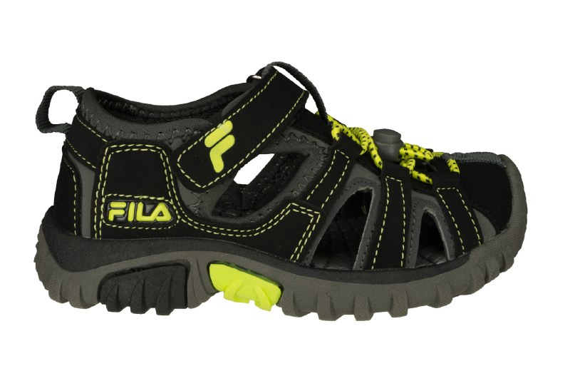 fila sandals kids black