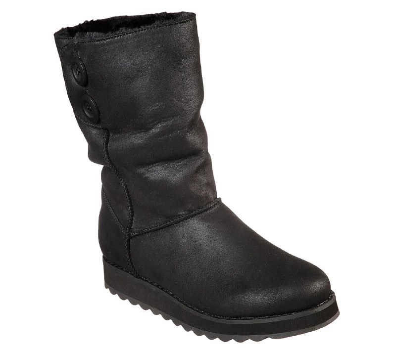 skechers black boots womens