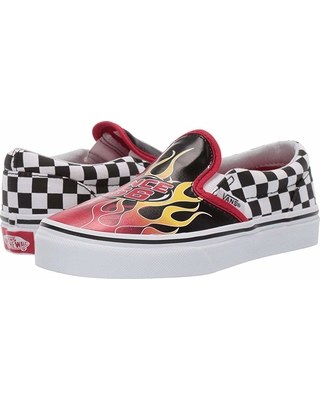 van checkerboard slip ons