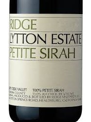 RIDGE PS LYTTON ESTATE 750ML RIDGE PS LYTTON ESTATE 750ML