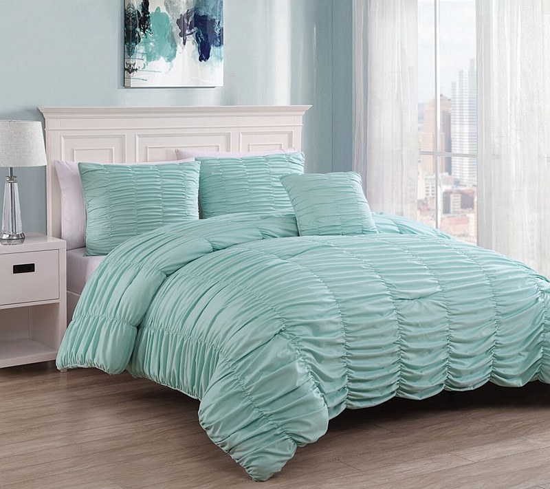 3 Piece Nikki Seafoam Mini Comforter Set Twin Xl Save Tell