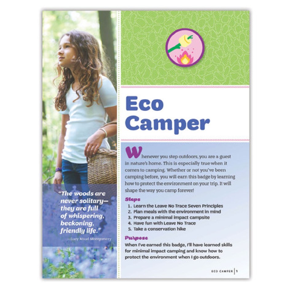 Junior Eco Camper Badge Requirements Girl Scout World