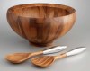 Nambe Yaro Salad Bowl With Servers Nambe Yaro Salad Bowl With Servers