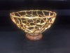 Ibolili Gold Branch Bowl on Wooden Base Ibolili Gold Branch Bowl on Wooden Base