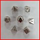 Solid Metal Silver Colour Poly Set Solid Metal Silver Colour Poly Set