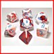 Gemini Red-White w/Blue 7-Die Set Lab Dice Gemini Red-White w/Blue 7-Die Set Lab Dice