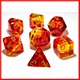 Gemini Red-Yellow w/Gold 7-Die Set Lab Dice Gemini Red-Yellow w/Gold 7-Die Set Lab Dice