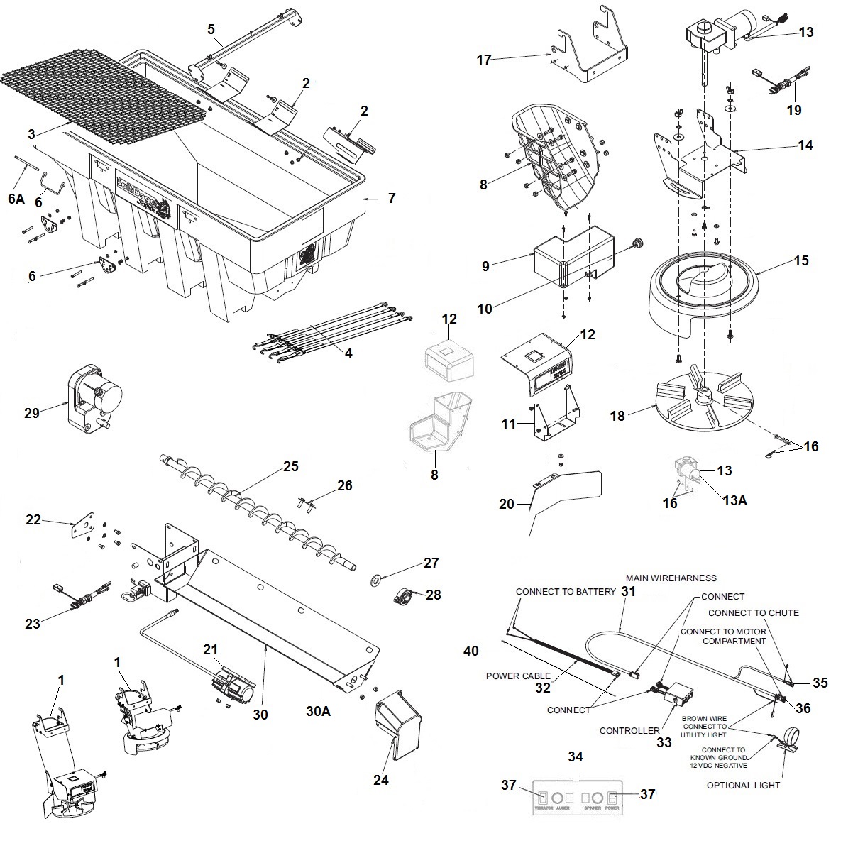 Connector Harness Repair Kit For Buyers SaltDogg Spreader Salter (3017238)