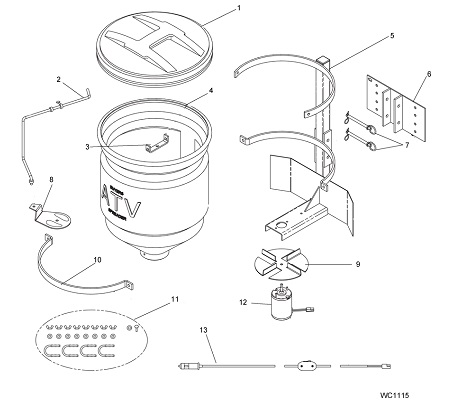 SaltDogg ATVS15A Salt Spreader Seed Spreader Fertilizer Spreader Schematic SaltDogg ATVS15A Salt Spreader Seed Spreader Fertilizer Spreader Schematic