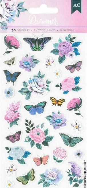 American Crafts Dreamer Stickers Puffy Icon (30pcs)