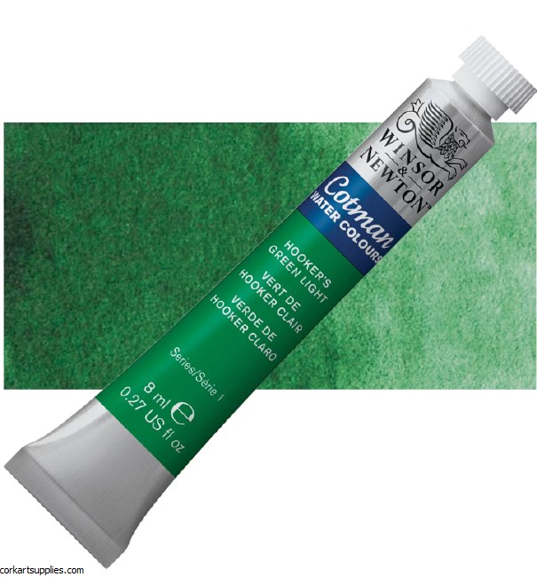 Cotman Watercolour 8ml Hooker's Green Light