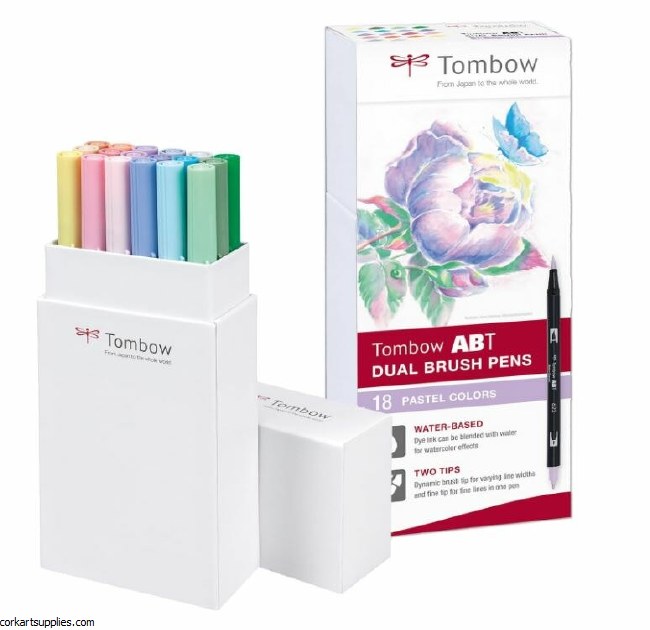 Tombow Brush Pen Pastel 18pk