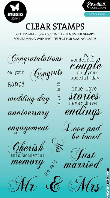Wedding Day Essentials Clear Stamps