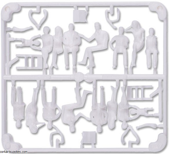 3D Figures 1:50 Sitting White 16pk 3D Figures 1:50 Sitting White 16pk