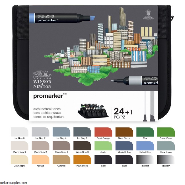 Winsor & Newton Promarker Architecture 24-pack • Price »