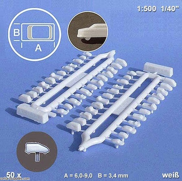 Model Cars White 1:500 50pk Model Cars White 1:500 50pk