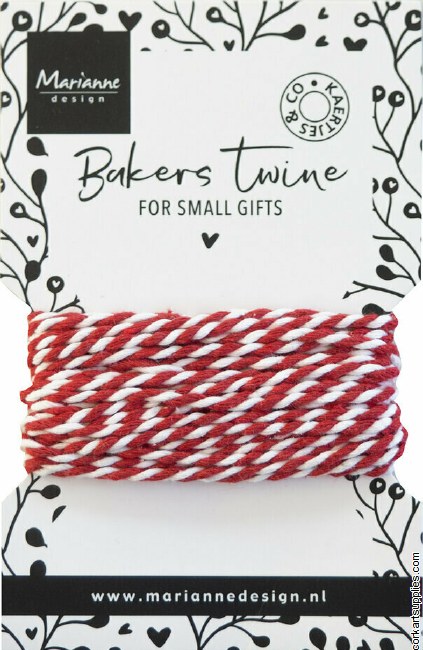 Marianne Design Decorations Bakers Twine Red/white