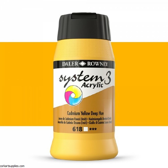 System 3 500ml Cadmium Yellow Deep
