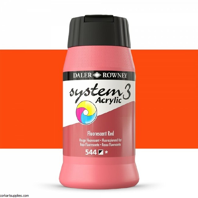 System 3 500ml Fluorescent Red