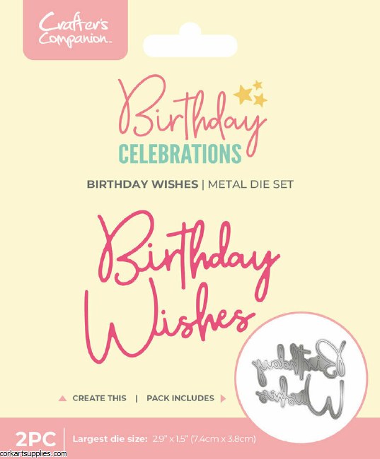 Crafter's Companion Birthday Celebrations Metal Dies Birthday Wishes