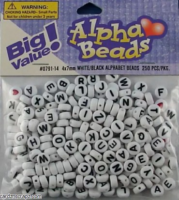 Darice Alphabet Beads 7mm 250pk White Round Darice Alphabet Beads 7mm 250pk White Round