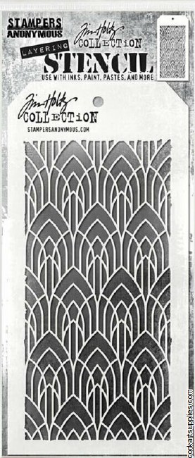 Stampers Anonymous Deco Arch Tim Holtz Layering Stencil