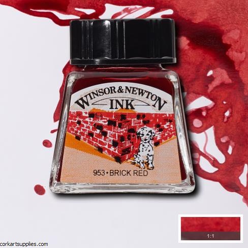 Winsor & Newton Ink 14ml Brick Red