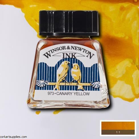 Winsor & Newton Ink 14ml Canary Yellow