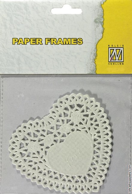 Doilies Heart Wht 12.7cm 12pk