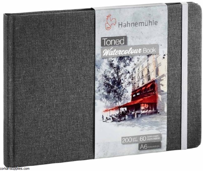 Hahnemuhle Toned Watercolour 200gm Landscape A6 60pg Grey