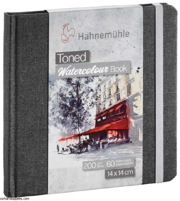 Hahnemuhle Toned Watercolour 200gm Square 14cm 60pg Grey