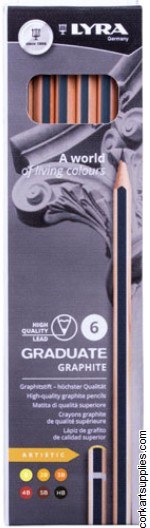 Lyra Graduate Artistic Pencils Assorted 6pk Lyra Graduate Artistic Pencils Assorted 6pk