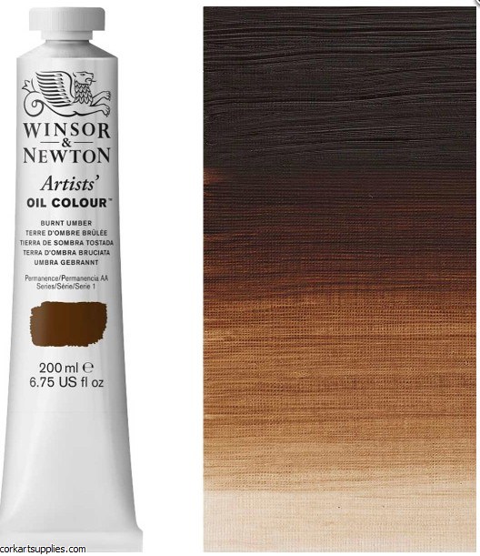 W&N Artists Oil 200ml Burnt Umber