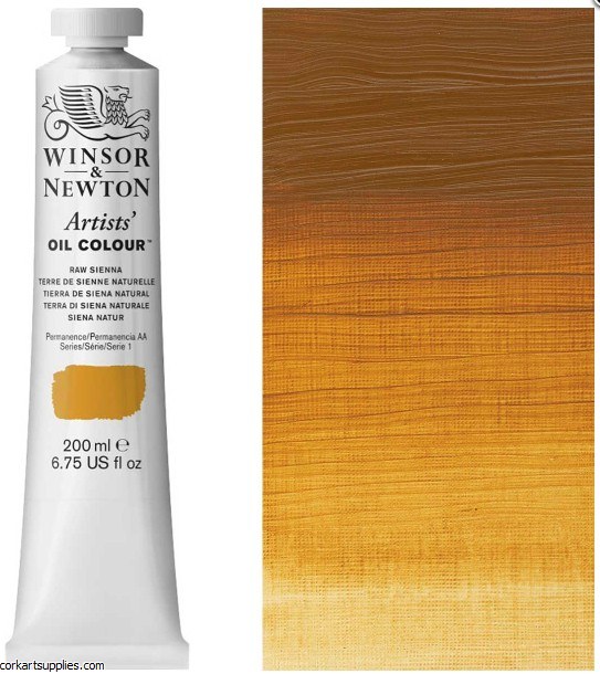 W&N Artists Oil 200ml Raw Sienna