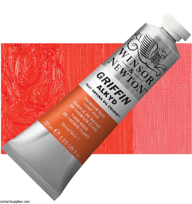 Griffin Alkyd Fast Drying Oil 37ml Cadmium Red Light Hue