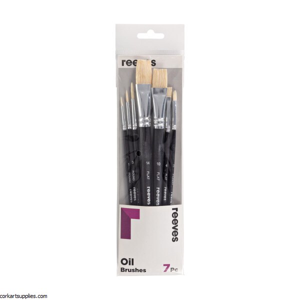 Brush Set Reeves Long Oil 7pk