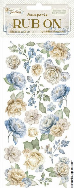 Stamperia Timeless Rub On 4x8,5 Inch Flowers