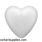 Polystyrene Heart 50mm Whole Size