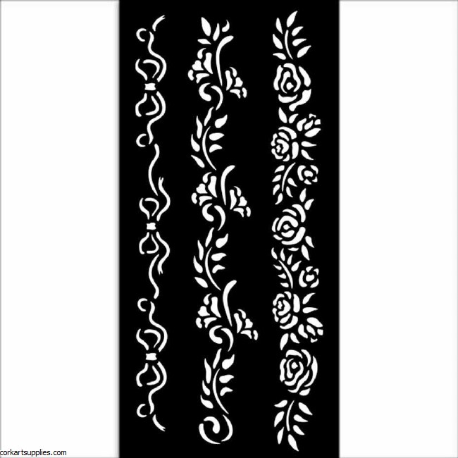 Stamperia Timeless Thick Stencil 12x25cm 3 Borders