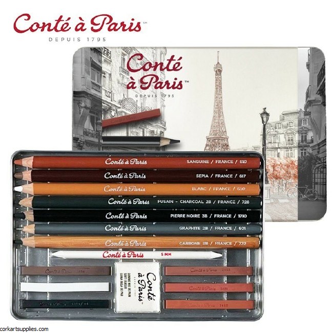 Conté Sketching Tin 15pk