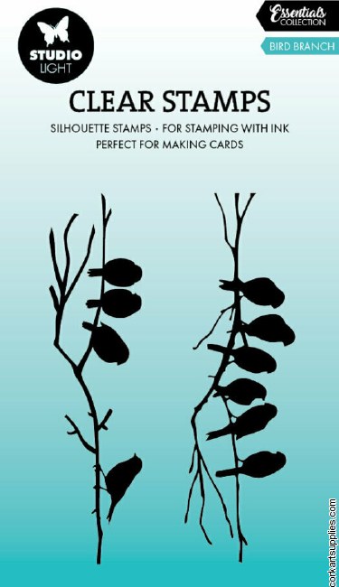 Bird Branch Essentials Silhouette Clear Stamp