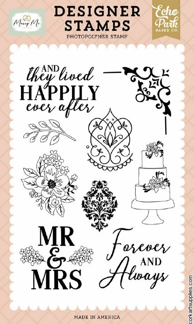 Echo Park Wedding Damasks Designer Stamps