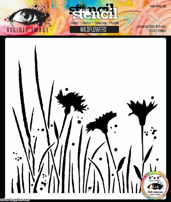 Visible Image Wildflowers 6x6 Inch Stencil