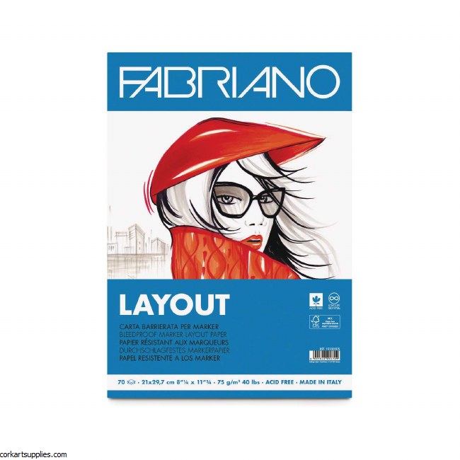 Fabriano Layout Pad 70 Sh A4