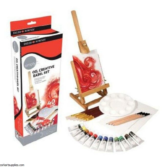 Simply Oil Easel Set - 40 Pieces^