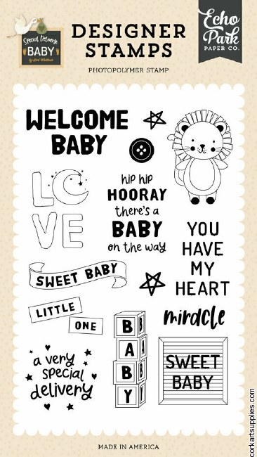 Echo Park Baby Blocks Clear Stamps
