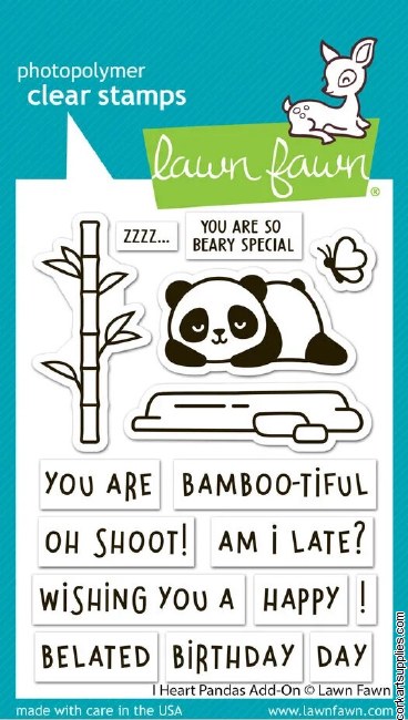 I Heart Pandas Add On Clear Stamps