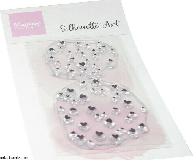 Marianne Design Clear Stamps Silhouette Art Haerts